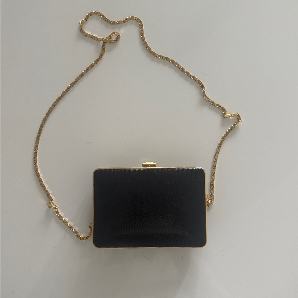 Elegant Black and Gold Clutch